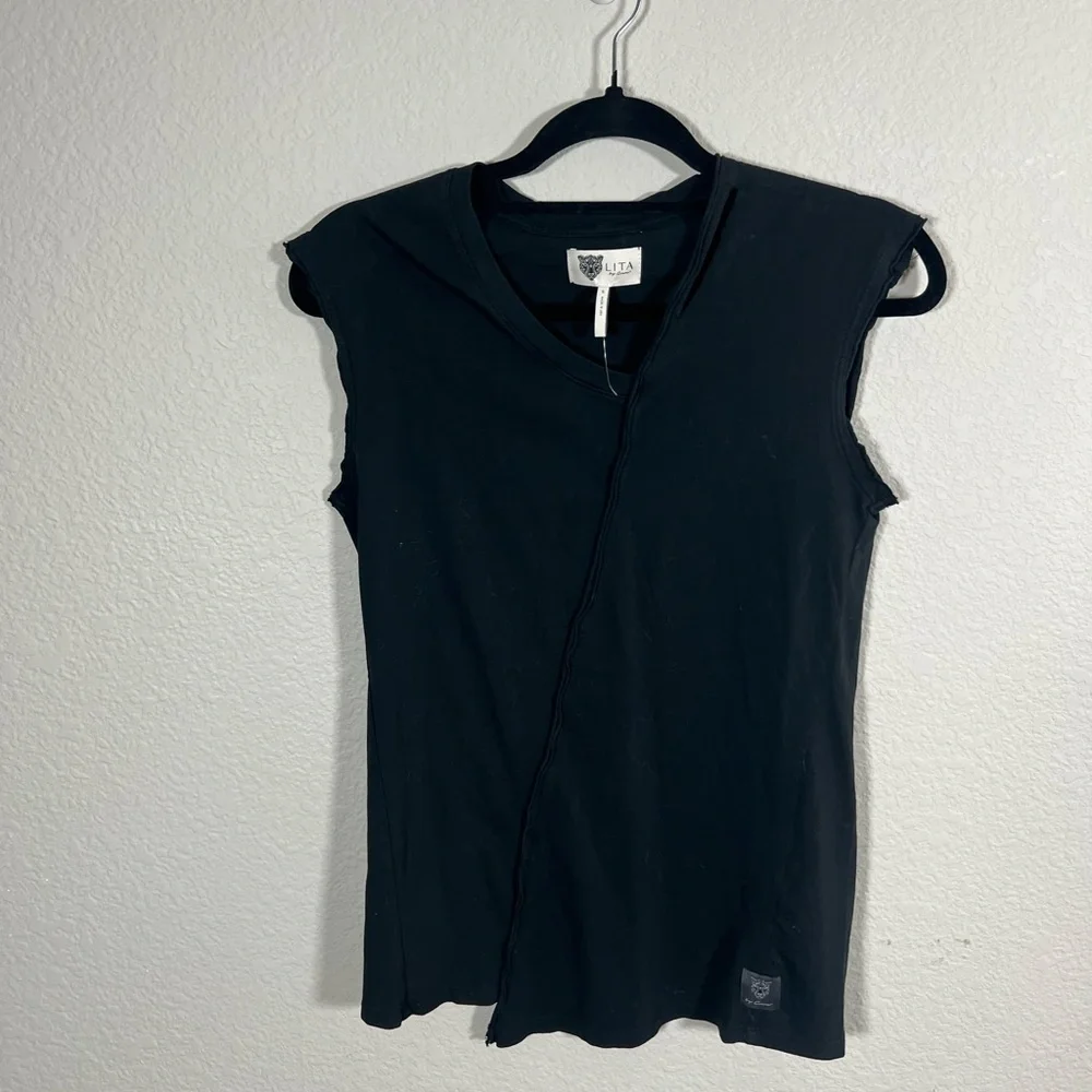 Lita by Ciara Black Sleeveless Women's Tank Top - Picture 4 of 4